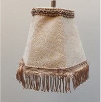 Armaturenbrettlampe rund Luxus beige mit hellbraunen Zahnseiden