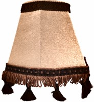 Dashboard lamp round luxury beige with brown floss