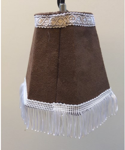 Armaturenbrettlampe rund Luxus braun mit weißer Zahnseide