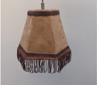 Dashboardlamp rond luxury lichtbruin met bruine flossen