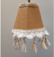 Armaturenbrettlampe rund Luxus hellbraun mit weißer Zahnseide