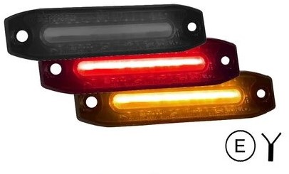 MLED Zijmarkering Dual colour Rood - Amber dark look -2