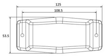 MLED Dubbelbrander rood/wit Klassieke stijl smoke lens-3