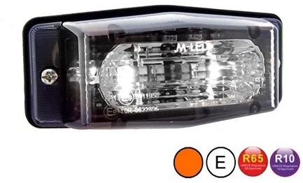 MLED Double Burner Orange/White with Flash Classic style smoke lens-2