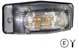 MLED Dubbelbrander amber/wit klassieke stijl transparante lens