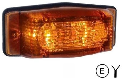 MLED Dubbelbrander klassieke stijl Amber lens