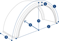 Plastic mudguard 500 x 1700 x 550 x 1100 x 540 x 75 mm-3