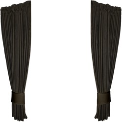 Set Zijgordijnen Alcantara Zwart 0015