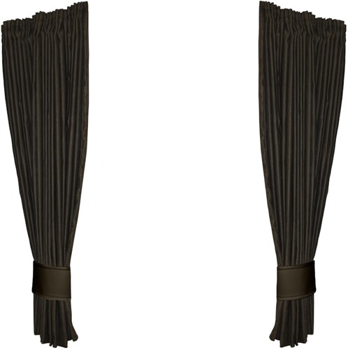 Set Zijgordijnen Alcantara Zwart 0015