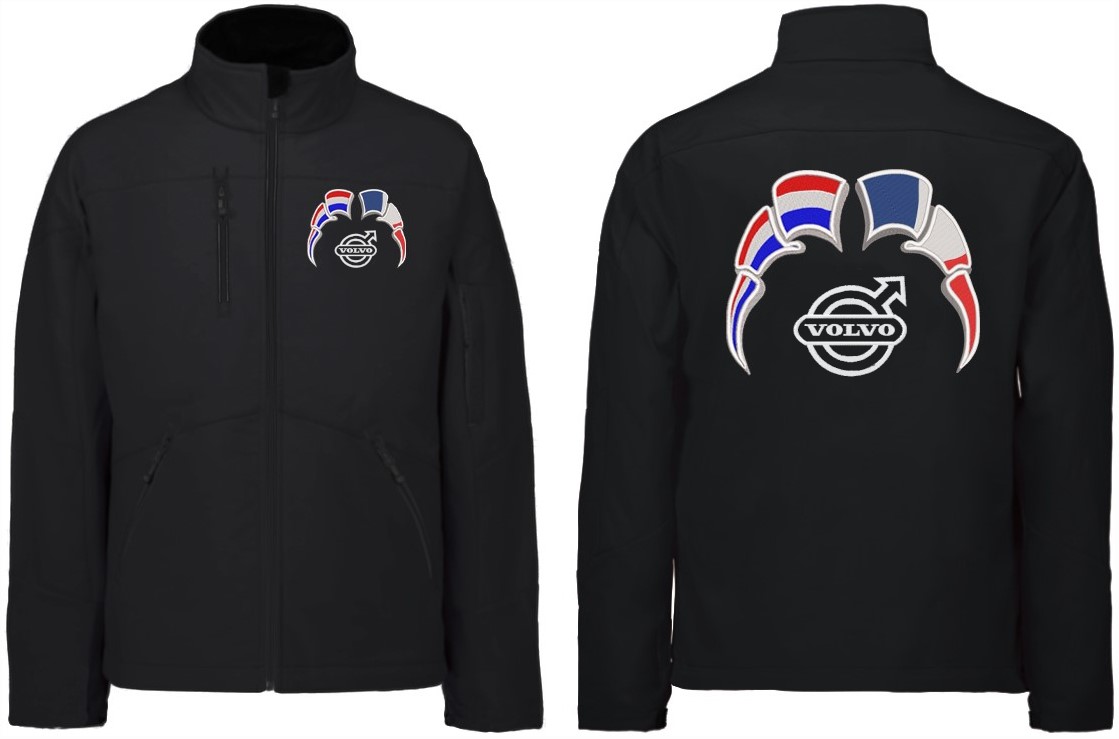 Softshell jacket Volvo with flags Netherlands - France Truck Accessoires